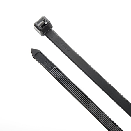 South Main Hardware Cable Tie, 48 in L, 14.8 in Max Bundle Dia., Black, Nylon, 175 lb Strength, 25 PK 220256